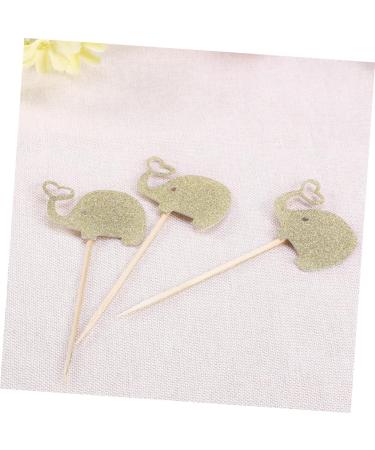 ERINGOGO 3pcs Stick Fruit Topper Heart Wedding Fruit Cake Glitter Elephant Toppers Fruitcakes Love Cupcake Topper Picks Food Cocktail Picks Glitter Cupcake Toppers Pearlescent Toothpick - Buy Online on GoSupps.com
