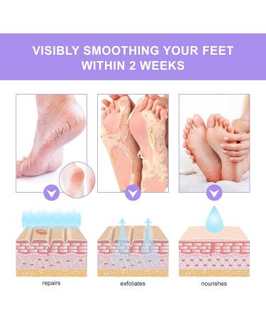 Exfoliating Foot Mask 4 Pairs Moisturizes Nourishes Foot Peel Mask Natural Ingredients Peel Away Hard Skin Calluses Renew Skin Repair And Soften Cracked Heels Feet Masks Exfoliating Socks - Buy Online on GoSupps.com
