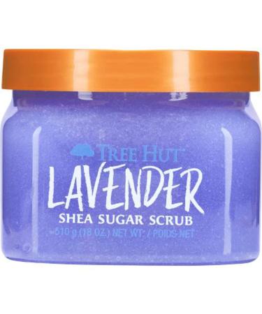 Tree Hut Lavender Shea Sugar Scrub 18 Oz! Formulated With Real Sugar, Certified Shea Butter And Lavender Oil! Exfoliating Body Scrub That Leaves Skin Feeling Soft & Smooth! (Lavender Scrub) 1.12 Pound (Pack of 1)