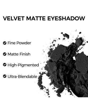Erinde Black Eyeshadow Palette - Waterproof High Pigment Matte Nude Tones | Long-Lasting 202 Black Shades for Stunning Eye Makeup - Buy Online on GoSupps.com