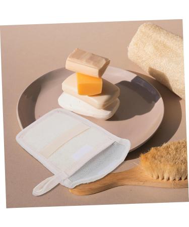 SOESFOUFU 3pcs Handmade Soap Storage Bag Sponges for Bathing Cleaning Sponges Drawstring Wash Bag Black Flax - Buy Online on GoSupps.com