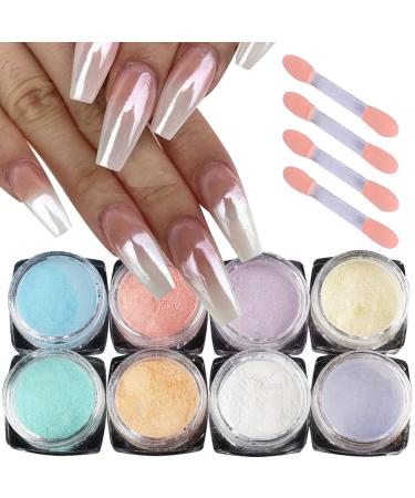 GZSYY Chrome Glitter Powder Mirror Nail 8PCS Pearl Powder Nail Pearl Mirror Chrome Glitter Nail Powder Chameleon Nail Powder Color5 - Buy Online on GoSupps.com