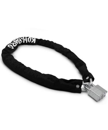 Kohlburg Extra -long chain lock - 110cm long & 8mm thick - safe bicycle lock with 3 keys - lock with a chain for bicycle & e -bike