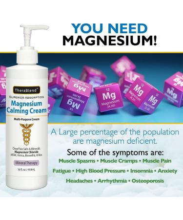 Calming Magnesium Cream 4 oz - Natural Relief for Stress and Muscle Tension - Buy Online on GoSupps.com