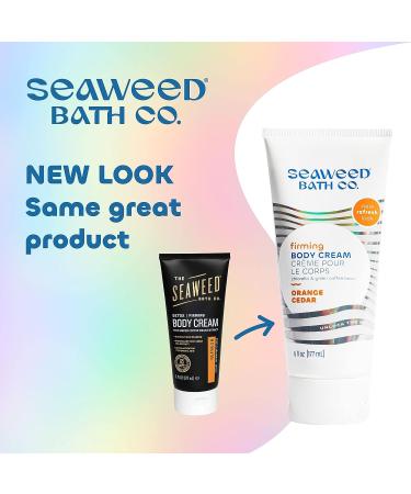 Seaweed Bath Co. Firming Body Cream - Orange Cedar Scent - 6oz - Sustainably Harvested Seaweed & Chlorella - Green Coffee Bean - 1 Pack - Buy Online on GoSupps.com