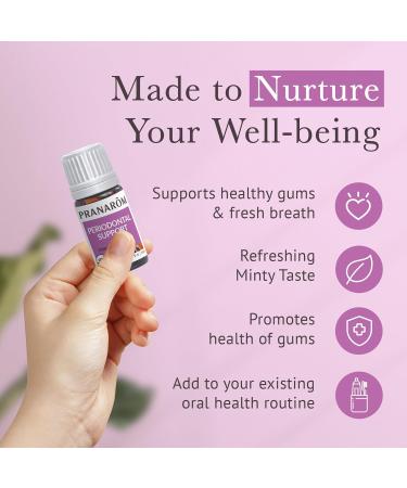 Pranarom - Periodontal Support Wellness Blend 5ml - 100% Pure Organic Essential Oils Soothing Fresh Minty Breath No Adulterants Sustainably Sourced - Buy Online on GoSupps.com