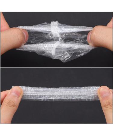 200Pcs Clear Disposable Ear Protectors - Elastic Caps for Hair Dye, Shower, Bathing - Buy Online on GoSupps.com