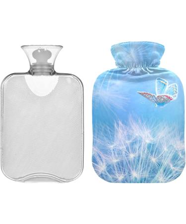Naanle Hot Water Bottle with Cover - Pustblume Butterfly Design 2L Large for Menstrual Cramps & Pain Relief Heat & Cold Therapy - Buy Online on GoSupps.com