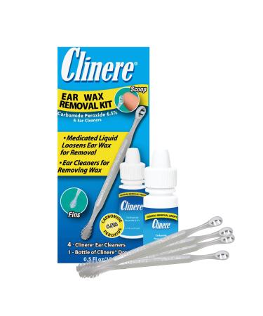 Clinere Earwax Removal Kit Safely and Gently Clean Ear Wax Itch Relief Works Instantly .5oz Carbamide Peroxide 4 Count