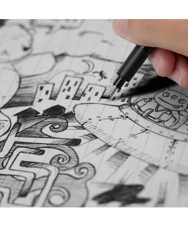 YISAN Black Drawing Pens Set - 12 Art Fineliner Ink Micro-Pens for Sketching & Technical Drawing - Buy Online on GoSupps.com