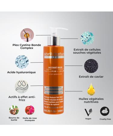abril et nature - Nature Plex STOP Cassure - Masque Professionnel pour Cheveux Ab m s ou Trait s - Pr vention Protection et R paration - Avant et Apr s les Traitements Techniques - 200 ml 200 ml (Lot de 1) STOP Breakage - Buy Online on GoSupps.com