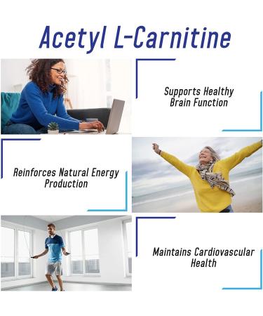 Acetyl L-Carnitine 1000mg | 200 Capsules | 100 Day Supply | Supplement 200 Count - Buy Online on GoSupps.com