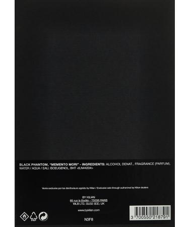 Kilian Black Phantom "Memento Mori" Refillable Perfume Spray 1.69 Fl Oz - with Clutch - Buy Online on GoSupps.com