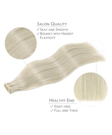 Salife Extensions Real Hair - 20PCs 50g 55cm 22 inch Ashblond & Platinblond Remy Invisible Tape Extensions - Seamless Skin Weft - Buy Online on GoSupps.com