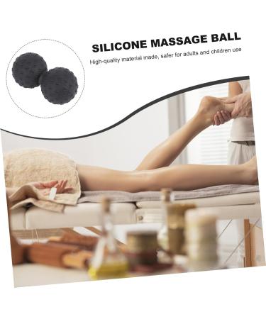 Yoga Massage Ball - Fascia Roll Body Massage Device | Fitness Gym Peanut Roller for Deep Tissue & Muscle Recovery - 12x6.3cm Black - Buy Online on GoSupps.com