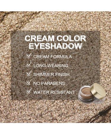 Oulac Bronzo Cream Eyeshadow - Shimmery, Moisturizing, Long Lasting & Waterproof | Pigmented Metallic Eye Makeup (03 My Fate) - 0.42 oz - Buy Online on GoSupps.com