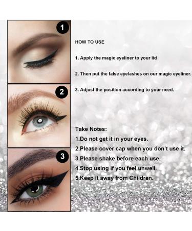 2 in 1 Eyelash Glue Pen & Eyeliner | Self-adhesive & Upgraded Formula | Diamond Bling Glitter Liquid Eyeliner | No Glue or Magnetic | Pearl-White - Buy Online on GoSupps.com