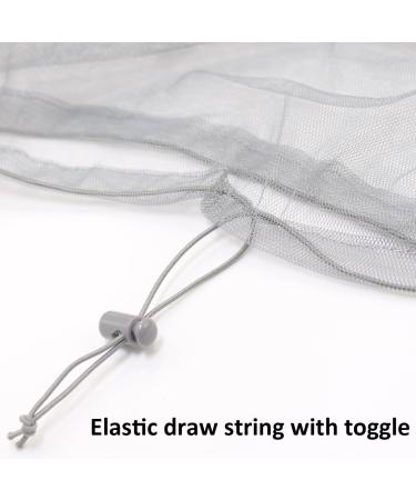Mosquito Head Nets - Gnat Repellent Head Netting for Outdoor Activities - 3-Pack Grey Nets with Free Stock Pouches - Buy Online on GoSupps.com