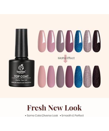 Beetles Matte Gel Top Coat - No Wipe Matte Top Coat Soak Off Nail Lamp Polish Matte Nail Polish Finish and Long Lasting Set for Women Kit - Buy Online on GoSupps.com