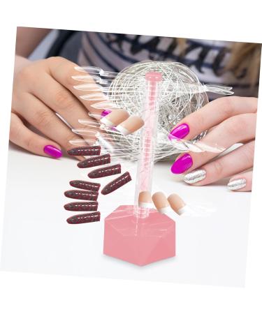 minkissy Spiral Nail Color Display Stand Nail Display Stand Holder Spiral Nail Practice Holder Nail Sample Sticks Nail Practice Stand Nail Tips Display Stand Decorate Acrylic Modeling 6.2x6.2cm Pink - Buy Online on GoSupps.com