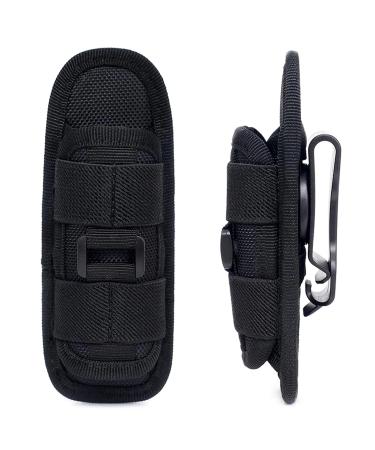 Xlentgen flashlight holster flashlight holder with 360 degrees rotatable belt clip tactical flashlight bag made of nylon for camping hiking outdoor