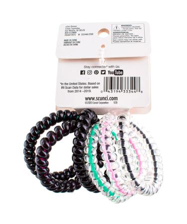 Scunci Spiral Ponytailers 6CT with NS Inner Core - Pack of 4 - Buy Online on GoSupps.com