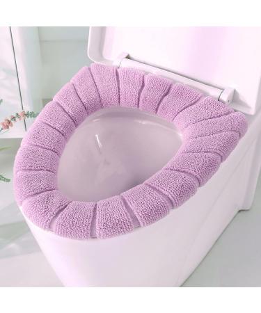 ZeeDix 5-Piece Thicker Bathroom Toilet Seat Cover Pad Set - Washable & Comfortable, Easy Installation, Stretchable Fibers - Standard Size (5 Colors) - Buy Online on GoSupps.com