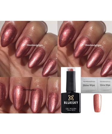 Bluesky Gel Nail Polish Bronze Color Bronze Shimmer Autumn Winter Color Untitled Nail 80617 UV LED Soak Off 10ml