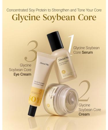 About Me Glycine Soybean Core Serum - 13 Peptides + Soy Protein Firming Serum Lightweight Emulsion for Fine Lines & Elasticity Squalane Niacinamide Ceramide NP All Skin Types 1.69 oz (50ml) - Buy Online on GoSupps.com