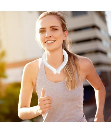 Cooling Device for Neck - Collar Ice Tube for Body Cooling Neck Wraps - Outdoor Wearable Cooling Wraps for Offices Concerts Home Gym Fanelod White Below 18 Degrees - Buy Online on GoSupps.com