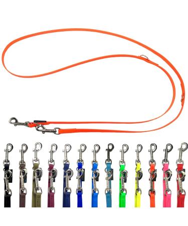 Biothane dog linen small dogs / large dogs adjustable 2m / 2.40m / 2.80m / 3.50m / 5m silver hook 9mm / 13m m / 16mm (2.80m x 13mm orange) 2.80m x 13mm orange
