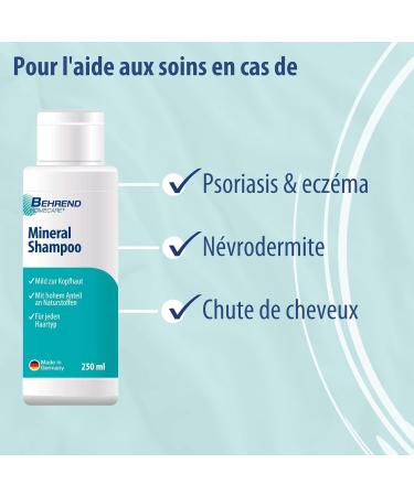 Behrend Homecare - Mineral Shampoo for Psoriasis Scalp Seborrheic Dermatitis Shampoo - Gentle Eczema Shampoo for All Hair Types & Daily Wash (250ml) - Buy Online on GoSupps.com