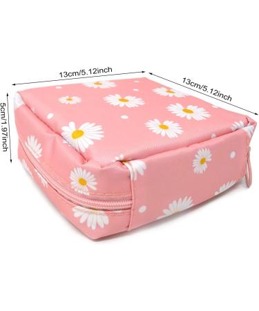 Honbay Daisy Large Capacity Sanitary Napkin Bag Tampons Pouch - Pink Makeup Bag - Buy Online on GoSupps.com