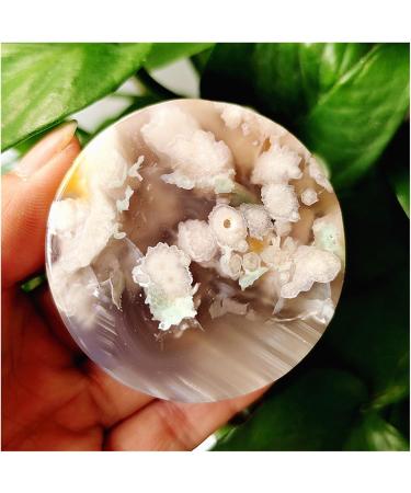 Natural Stone Cherry Blossom Agate Bracelet Heart Palm Stone Shaman Feng Shui Crystal Room Ornament Gemstones and Crystal (Color : 60-70g) - Buy Online on GoSupps.com