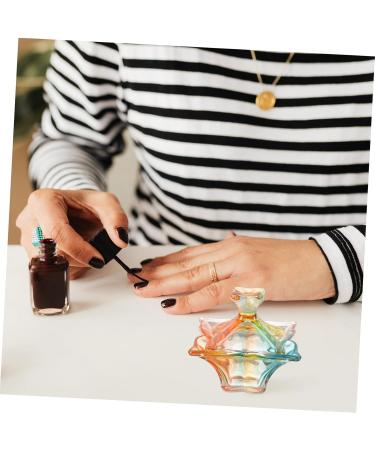 Ipetboom 1pc Nail Art Crystal Cup Glass Nail Cup Glass Nail Monomer Container Nail Dipping Dish Clear Glass Crystal Acrylic Nail Brush Cups with Lid Powder Manicure Nail Supplies 9.1x9cm Assorted Color - Buy Online on GoSupps.com