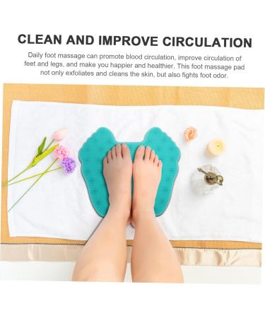 Minkissy 3-Pack Silicone Foot Brush - Slipproof Shower Scrubber & Massage Pads for Back Foot Cleaner - 34x30cm - Blue Foot Care Solution - Buy Online on GoSupps.com