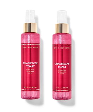 Champagne Toast Diamond Shimmer Mist by Bath + Body Works - Pack of 2 (4.9 fl oz / 146 ml each)