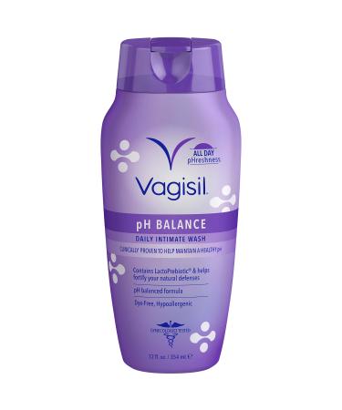 Vagisil pH Balanced Daily Intimate Feminine Wash for Women Gynecologist Tested Hypoallergenic 12 Ounce 12 Fl Oz (Pack of 1)