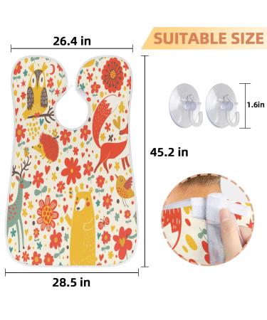 Lovely Animals Beard Bib Apron for Men - Non-Stick Waterproof Hair Catcher & Grooming Cape with Suction Cups | Perfect Gift for Shaving & Trimming - Buy Online on GoSupps.com