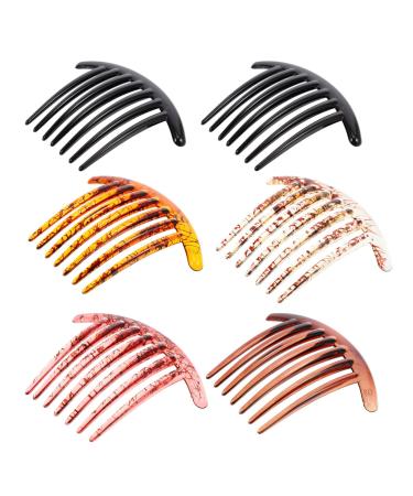 Beaupretty Hair Side Comb Clip Vintage Hair Side Pin Hair Teeth Comb for Thick Hair(Mixed Color)