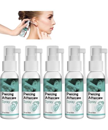 30ml Anti Cochlear Blockage Removal Spray Piercing Aftercare Spray Ears Earwax Removal Spray Ear Wax Softener Cleaner Natural Ear Spray for Cochlear Blockage Ear Pain and Ear Infections (5pcs)