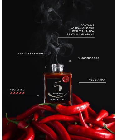  Chilli No. 5 Chilli No. 5 | Pure our hottest hot sauce limited edition vegan gluten-free no artificial colors or flavors 100ml bottle - Buy Online on GoSupps.com