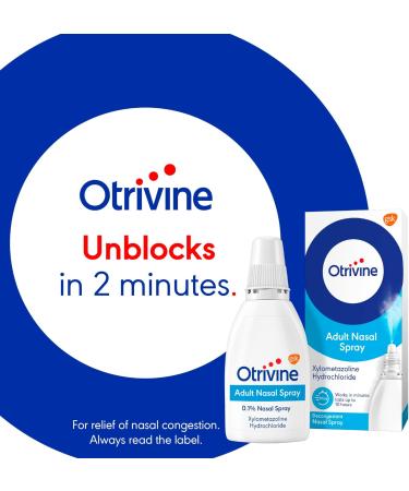 Otrivine Nasal Spray 10ml - Fast Acting Congestion Relief for Adults - Buy Online on GoSupps.com