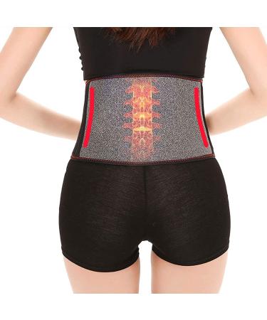 Self Heating Lumbar Support Belt for Men & Women - Gray Magnetic Back Brace for Office & Sports - Best Waist Protection - Buy Online on GoSupps.com