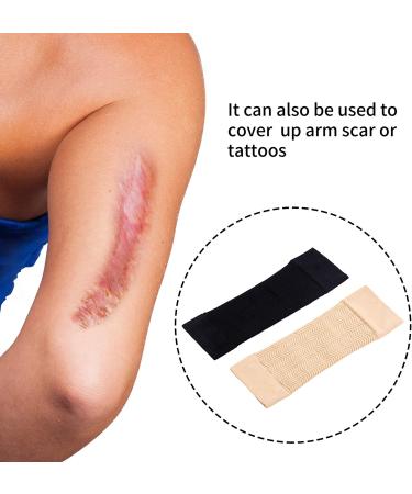 Cooraby 6 Pair Arm Slimming Shaper Wrap - Compression Sleeve for Fitness, Tone and Shape - Black/Beige - Buy Online on GoSupps.com