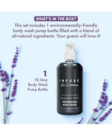 Terra Pure Infuse Lavender Mint Body Wash | Spa Collection Hotel Amenities | 10.14 oz Pump Bottle - Luxurious Single Bottle - Buy Online on GoSupps.com