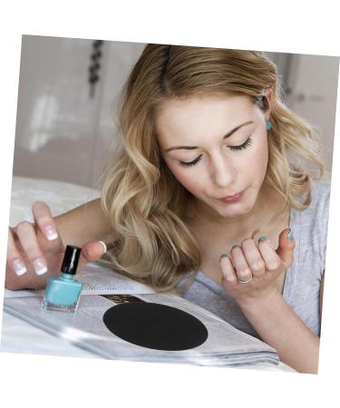 10pcs Nail Polish Palette Tray - Silicone Makeup Tool for Nail Art Black 9.5x9.5 cm - Perfect for Manicure & Painting - Buy Online on GoSupps.com
