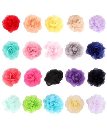 Ifundom hair clips for women rose hair clip flower hair sponge 20 pieces fabric roses hair clips Mexican hair flowers pin-up headdresses for women girls wedding party mother's day - Buy Online on GoSupps.com