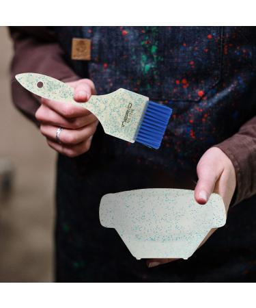 Solustrious Hair Dye Brush & Bowl Set - Professional Hair Coloring Brushes Kit for Salon & Home Use - Blue - Buy Online on GoSupps.com