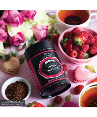 Hallinger's Love Mix - Loose Rooibos Tea with Raspberry & Vanilla | Perfect Mother's Day & Father's Day Gift | 120g Can - Wedding & Anniversary Ideas - Buy Online on GoSupps.com
